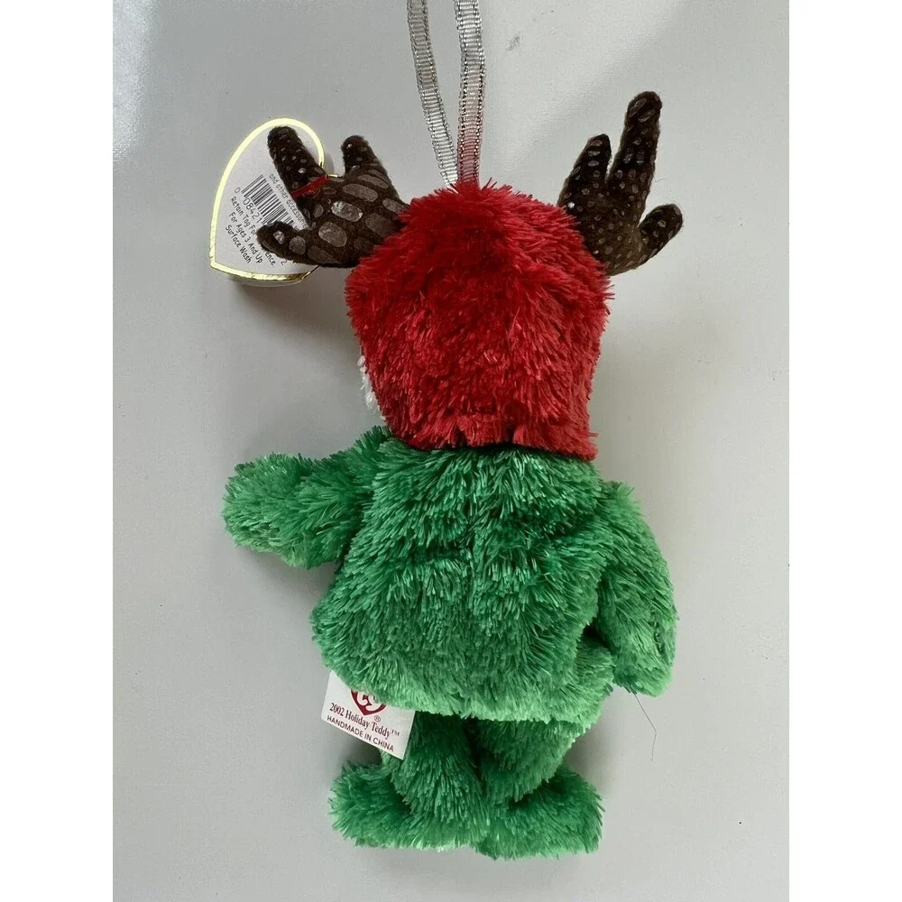 Ty Ornament 2002 HOLIDAY TEDDY the Bear Christmas Jingle Beanies 5